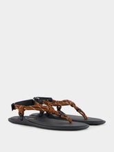 Miu Miu Tobacco Riviere Sandals in Rope