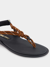 Miu Miu Tobacco Riviere Sandals in Rope