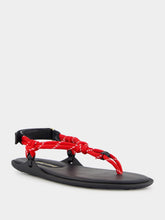 Miu Miu Red Riviere Cord and Leather Sandals