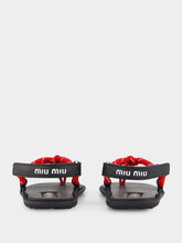 Miu Miu Red Riviere Cord and Leather Sandals