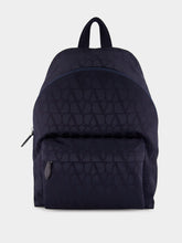 Valentino Garavani Blue Toile Iconographe Technical Backpack