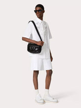 Valentino Garavani Black Shoulder Bag Alltime Rubber Logo Nappa