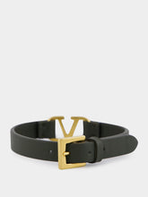 Valentino Garavani Black VLogo Signature Calfskin Bracelet