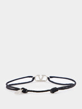 Valentino Garavani Black Vlogo Signature Cotton Bracelet