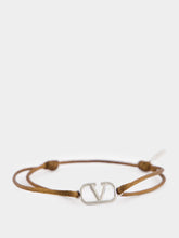 Valentino Garavani Tobacco Vlogo Signature Cotton Bracelet