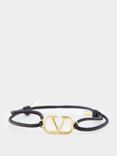 Valentino Garavani Black VLogo Signature Nappa Bracelet