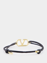 Valentino Garavani Black VLogo Signature Nappa Bracelet