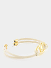 Valentino Garavani Logo Cord Beige Bracelet 35 mm