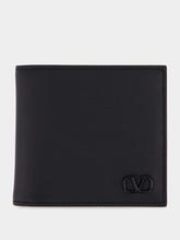 Valentino Garavani Black Mini Signature Billfold Wallet