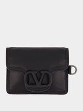 Valentino Garavani Black Nappa Leather Neck Wallet