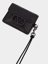 Valentino Garavani Black Nappa Leather Neck Wallet