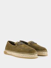 Valentino Garavani Army Green Split Leather Espadrilles
