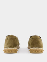 Valentino Garavani Army Green Split Leather Espadrilles