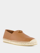 Valentino Garavani Tobacco Leather Espadrilles
