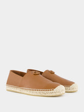 Valentino Garavani Tobacco Leather Espadrilles
