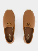 Valentino Garavani Tobacco Leather Espadrilles