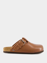 Valentino Garavani Tobacco Calfskin Leather Sabot