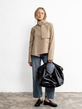 Courrèges Beige Cropped Trench Coat with Buckle