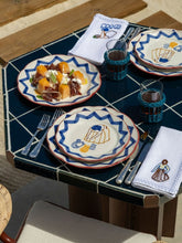 House of Capricorn Handmade Vitória Blue Wicker and Glass Tumbler