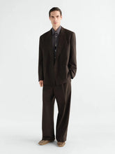 Lemaire Moss Double-Breasted Tropical Wool Blazer