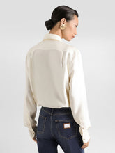 Dolce & Gabbana White Long-Sleeved Silk Shirt