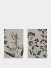 Linoroom Set of 2 Sage and Oregano Kitchen Towels