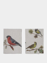 Linoroom Set of 2 Small Birds Kitchen Towels