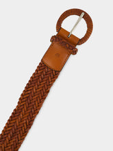 Dragon Diffusion Tan Wrapped Buckle Leather Belt