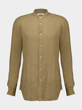 Boglioli Brown Garment-dyed Linen Shirt