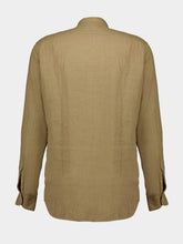 Boglioli Brown Garment-dyed Linen Shirt