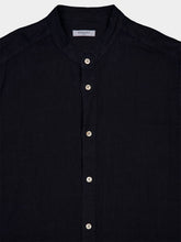 Boglioli Navy Blue Garment-dyed Linen Shirt