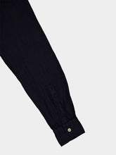 Boglioli Navy Blue Garment-dyed Linen Shirt