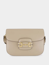 Gucci Oatmeal Leather Horsebit Shoulder Bag