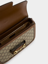 Gucci Beige and Dark Brown Horsebit 1955 Medium Shoulder Bag