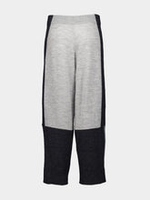 Stella McCartney Grey Colour-Blocked Knit Trousers