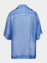 Alémais Blue Yasmeen Embellished Oversized Shirt
