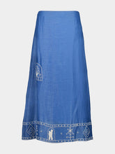 Alémais Blue Yasmeen Embellished Skirt