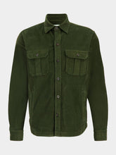 Green Cotton Overshirt with Pockets