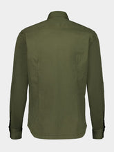 Boglioli Khaki Cotton Overshirt with Pockets