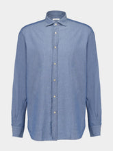 Boglioli Blue Slub Cotton Shirt