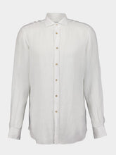 Boglioli White Linen Classic Shirt