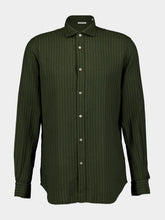 Boglioli Green Striped Linen Shirt