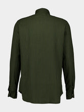 Boglioli Green Striped Linen Shirt