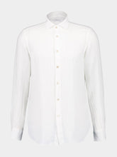 Boglioli White Regular Fit Linen Button-Up Shirt