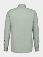Boglioli Mint Green Garment-Dyed Linen Shirt