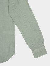 Boglioli Mint Green Garment-Dyed Linen Shirt