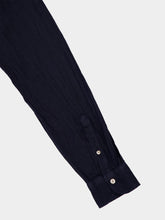 Boglioli Navy Blue Regular-Fit Linen Shirt