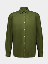 Boglioli Khaki Green Cotton Long-Sleeve Shirt