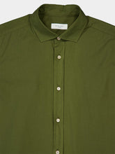 Boglioli Khaki Green Cotton Long-Sleeve Shirt