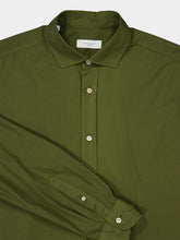 Boglioli Khaki Green Cotton Long-Sleeve Shirt